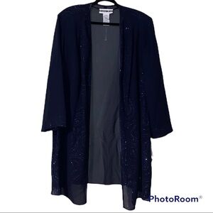 Dana Kay 24WP blue sheer glittery kimono new